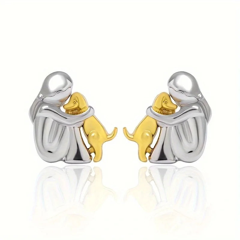 Aria Puppy Stud Earrings