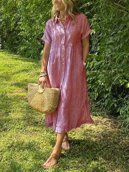 Eloura Striped Long Dress