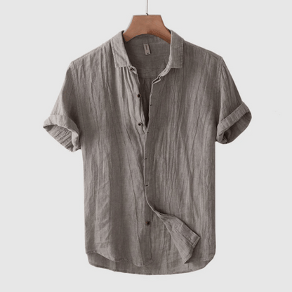 David Short Sleeve Linen Shirt