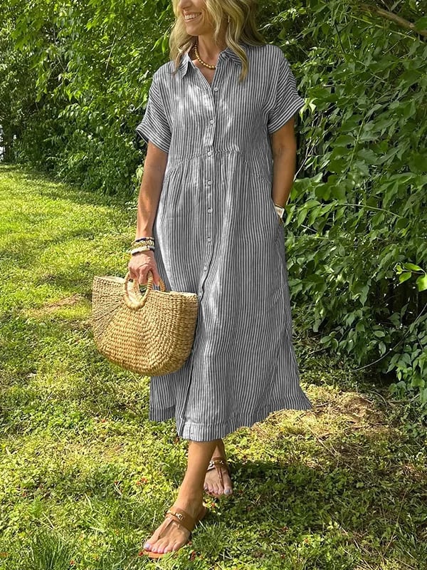Eloura Striped Long Dress