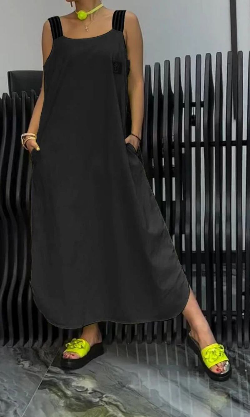 Comfy Shoulder Strap Suspender Dress