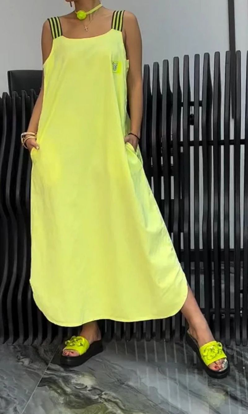 Comfy Shoulder Strap Suspender Dress