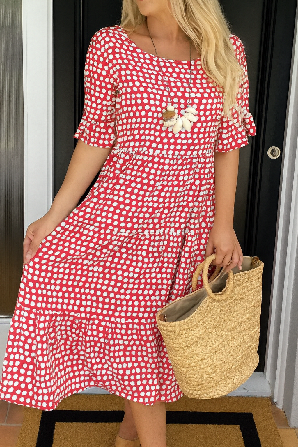 Amelia Short Sleeve Midi Dress