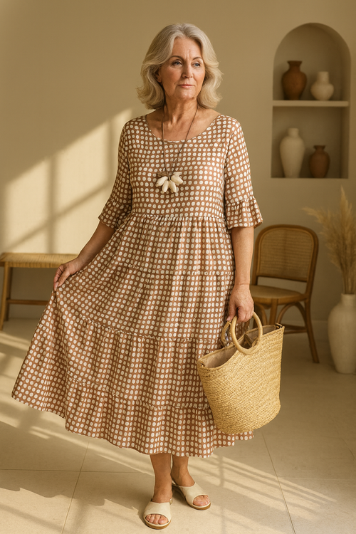 Amelia Short Sleeve Midi Dress