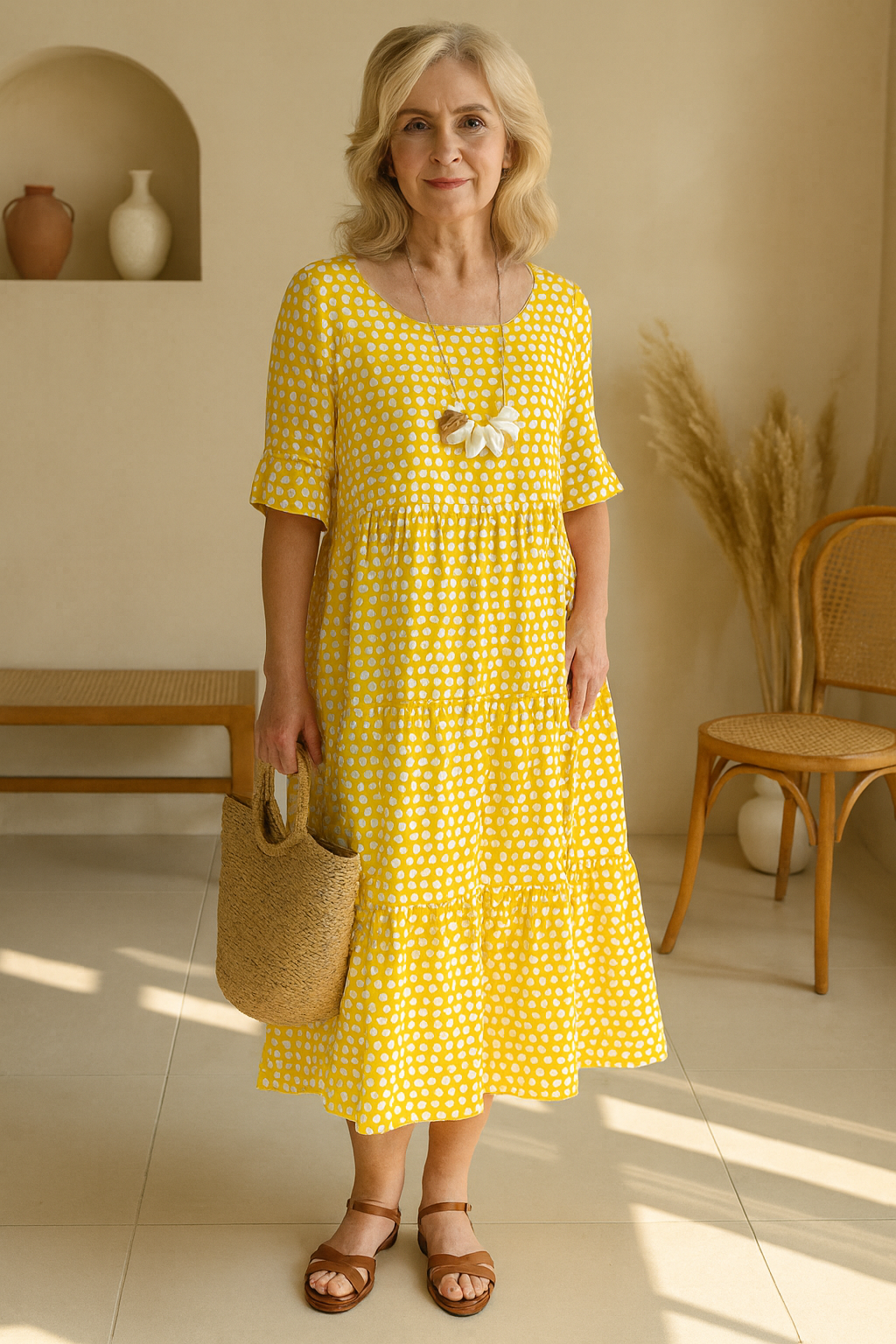 Amelia Short Sleeve Midi Dress