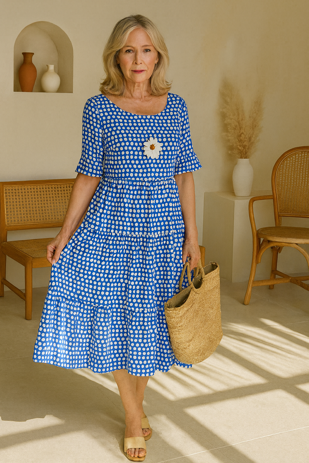 Amelia Short Sleeve Midi Dress