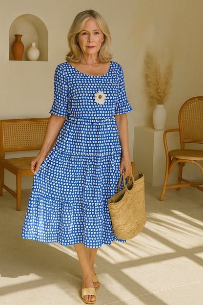 Amelia Short Sleeve Midi Dress