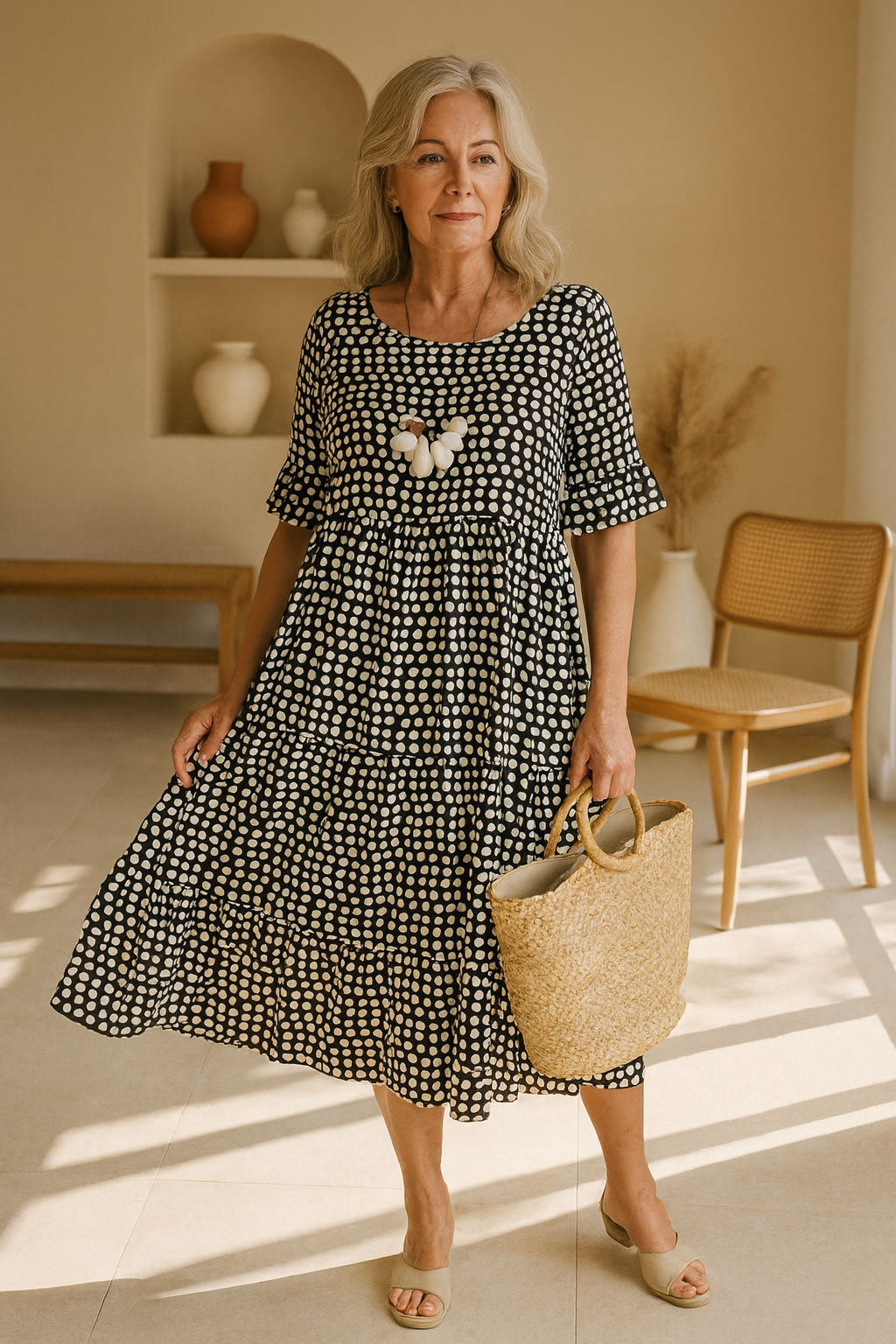 Amelia Short Sleeve Midi Dress