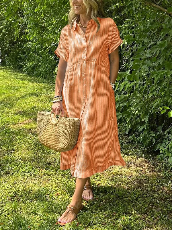 Eloura Striped Long Dress