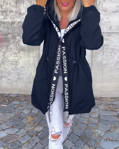 Nathalia Classic Jacket with Zip Closure