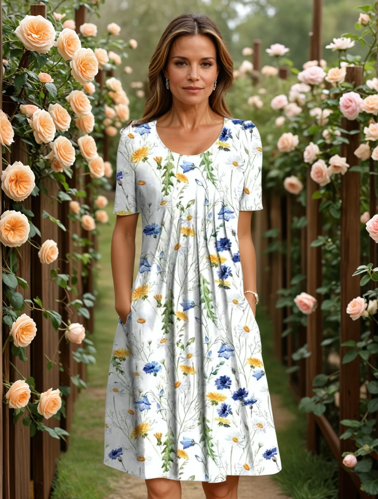 Ella Elegant Dress with Tummy Coverage