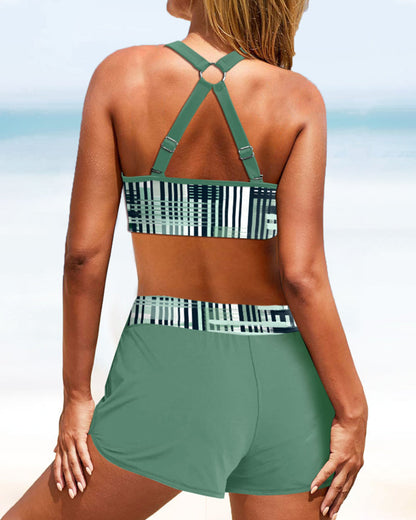 Janette High Waist Ribbed Bikini