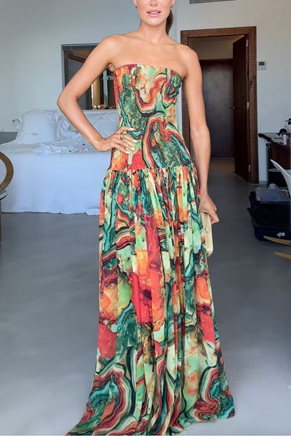Sienna Strapless Ombre Maxi Dress
