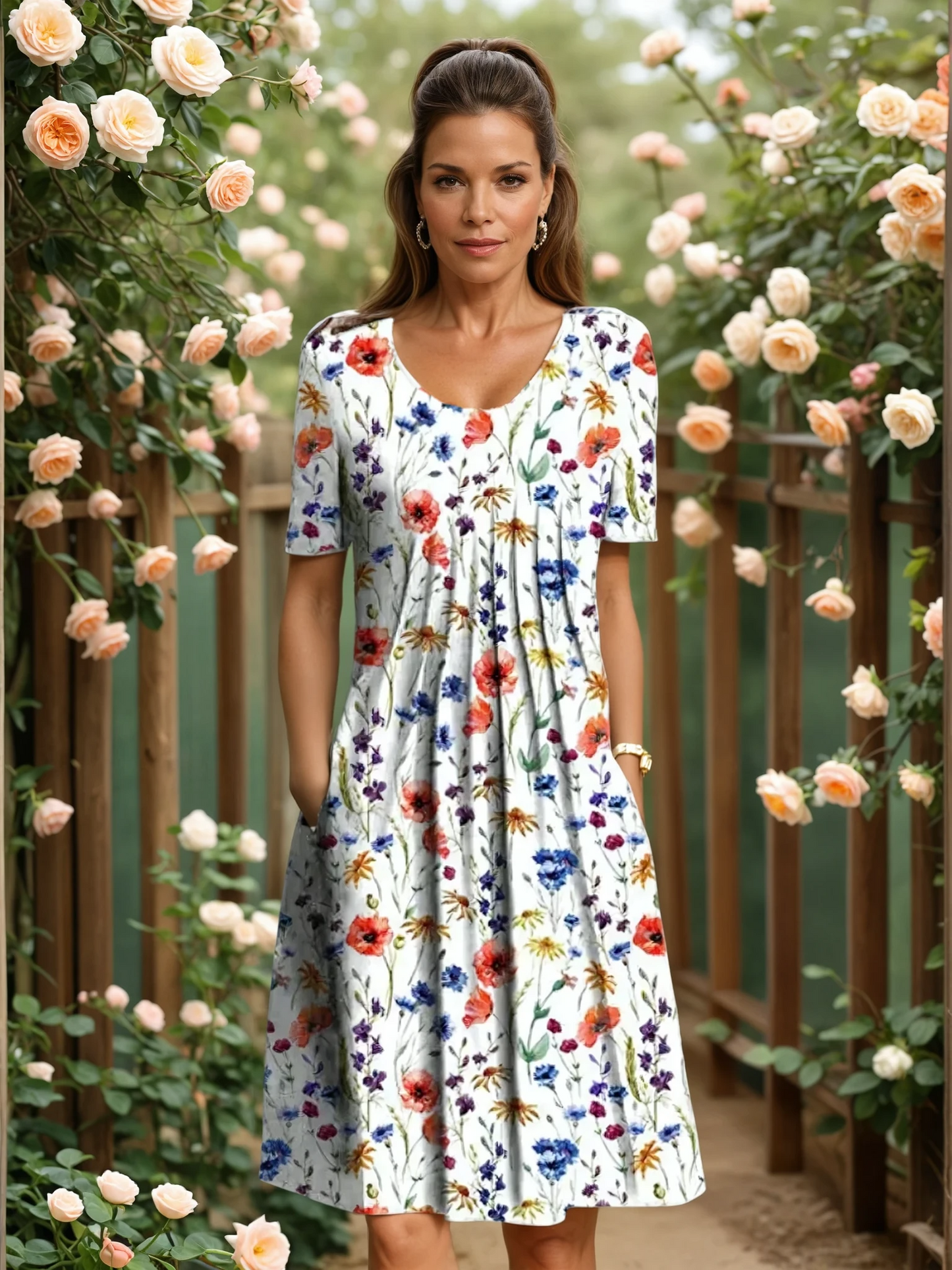 Ella Elegant Dress with Tummy Coverage