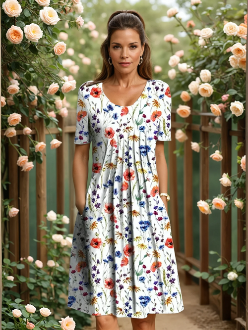 Ella Elegant Dress with Tummy Coverage