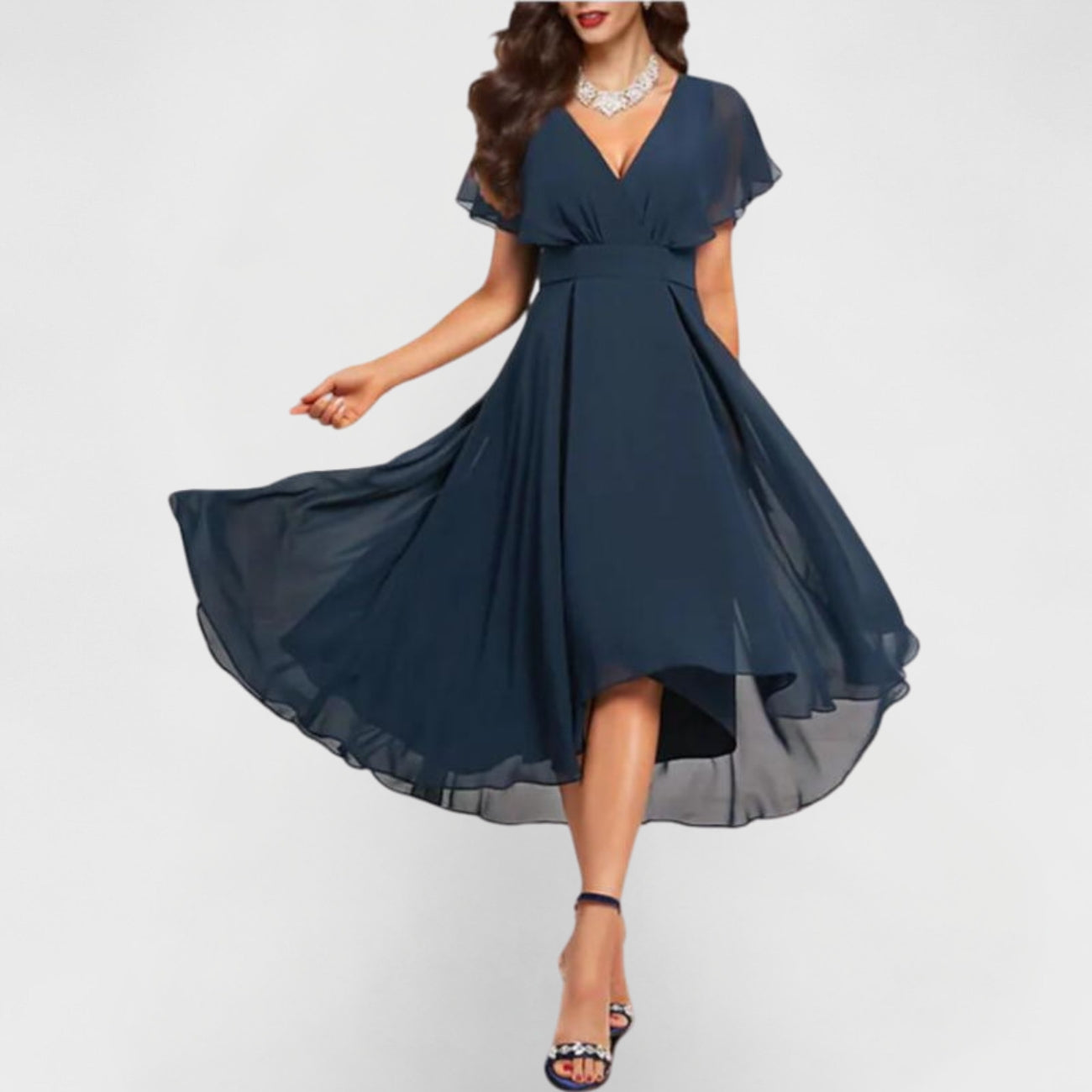 Catalina Flowing V-Neck Maxi Dress