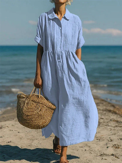Elise Button Shirt Dress
