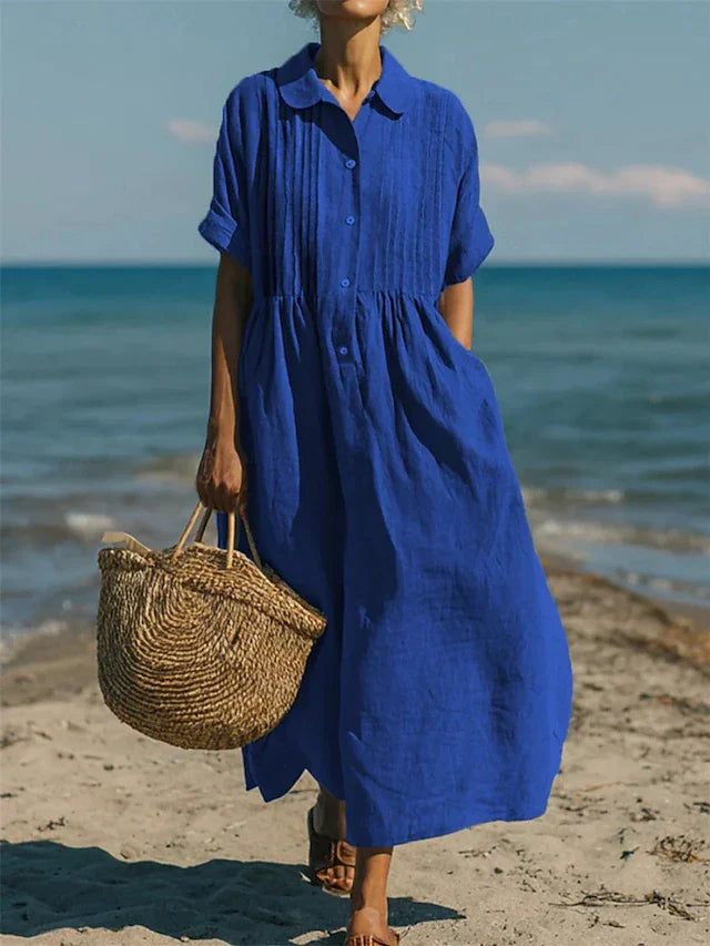 Elise Button Shirt Dress