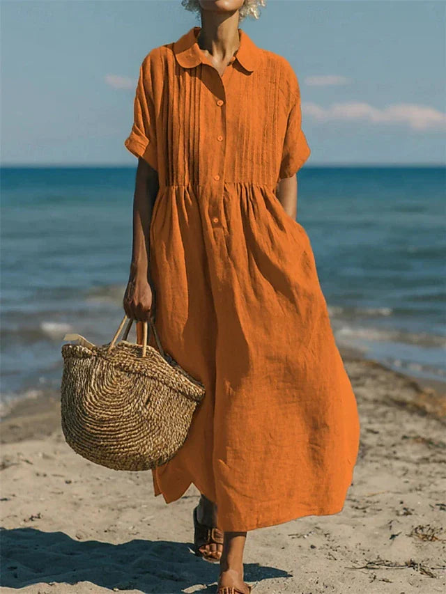 Elise Button Shirt Dress
