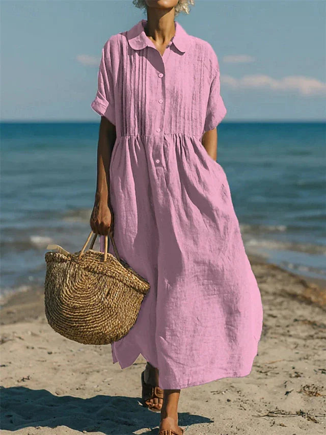 Elise Button Shirt Dress