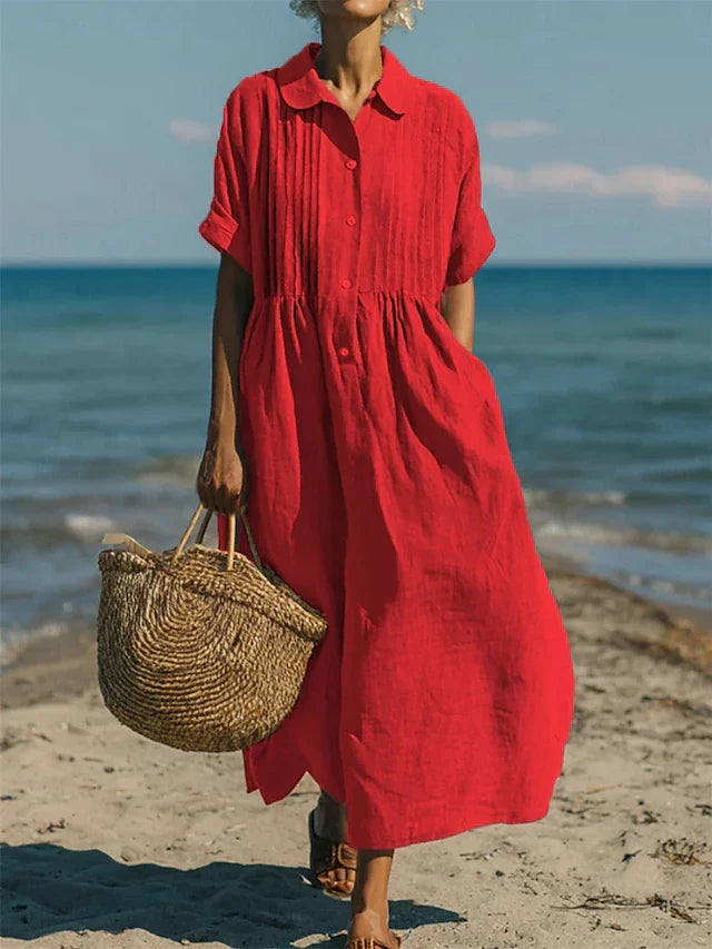 Elise Button Shirt Dress