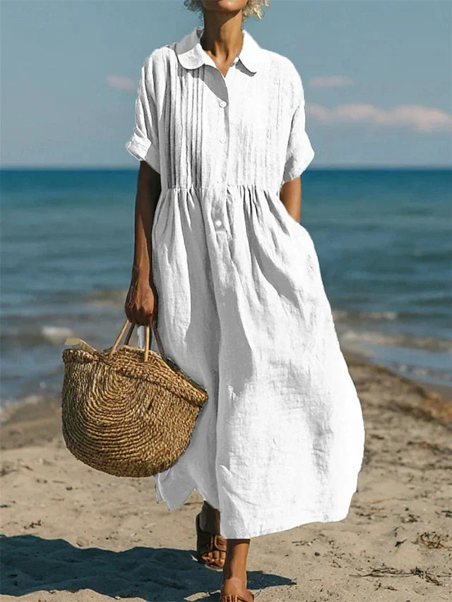 Elise Button Shirt Dress