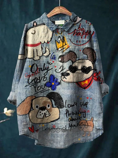 Woman's Unique Artistic Print Shirt