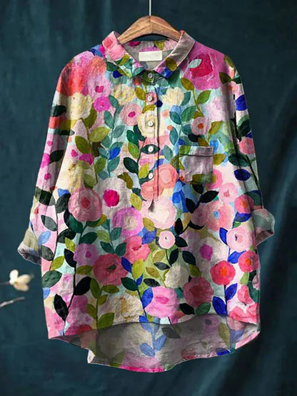 Woman's Unique Artistic Print Shirt