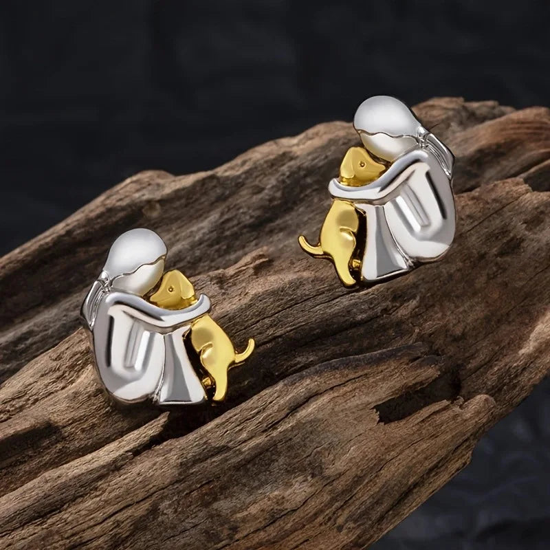Aria Puppy Stud Earrings