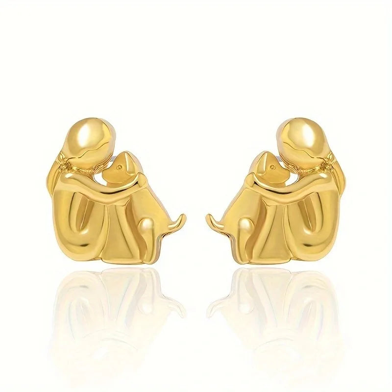 Aria Puppy Stud Earrings