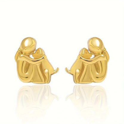 Aria Puppy Stud Earrings