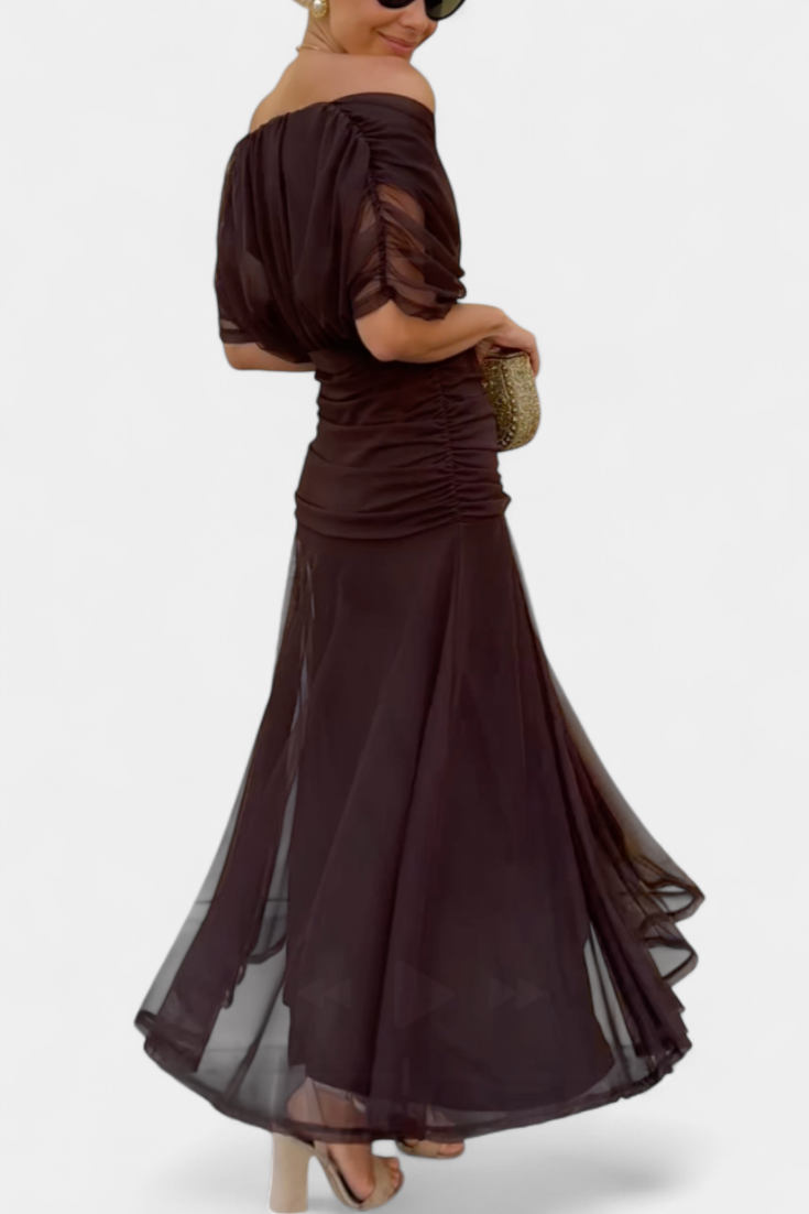Bella Long Floral V-Neck Dress