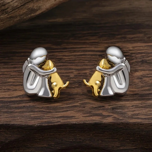 Aria Puppy Stud Earrings