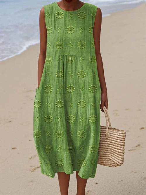 Sara Patterned Midi Dress