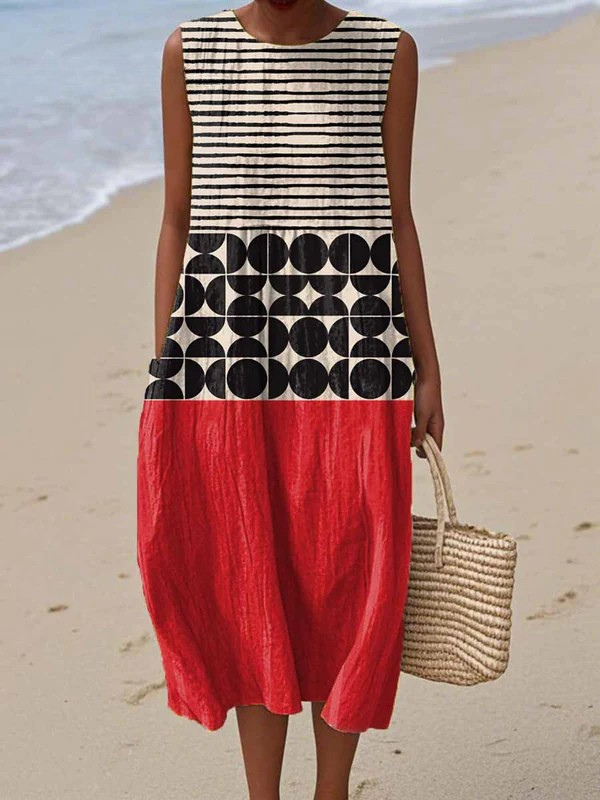 Jane Colourblock Midi Dress