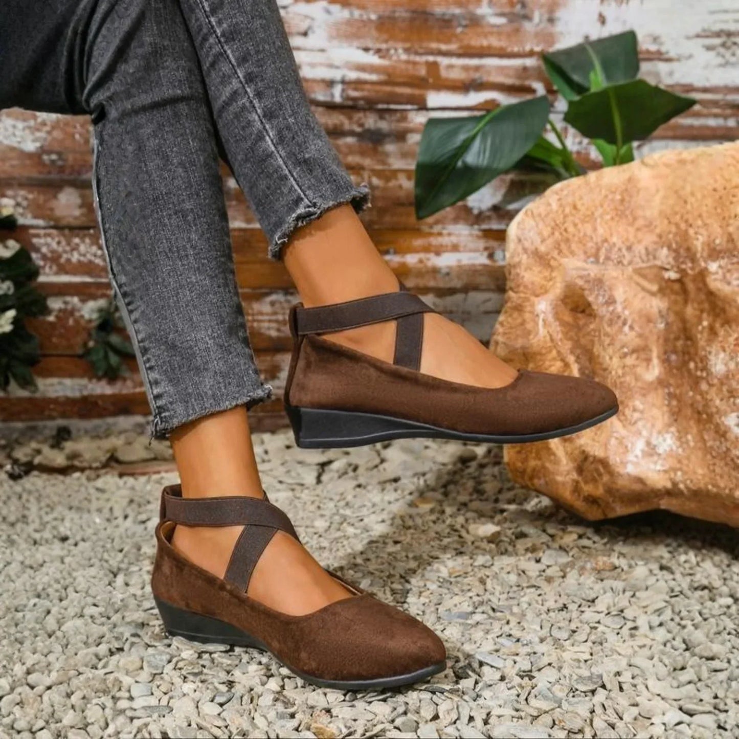 Clara Closed Wedge Ballerina Shoes
