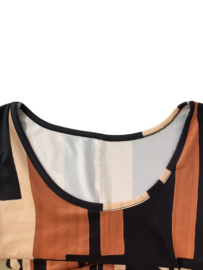 Elliette Stylish Casual Geometric Dress
