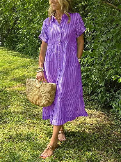 Eloura Striped Long Dress