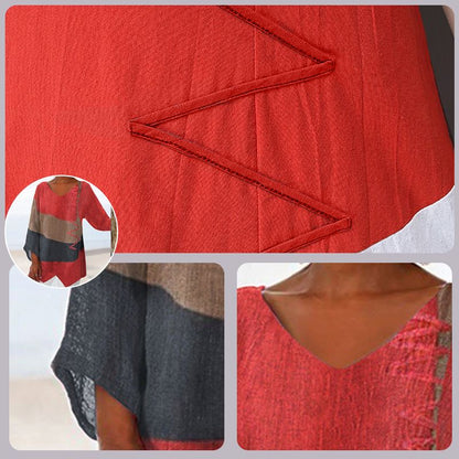 Amélie Artistic Long Shirt with V-neck