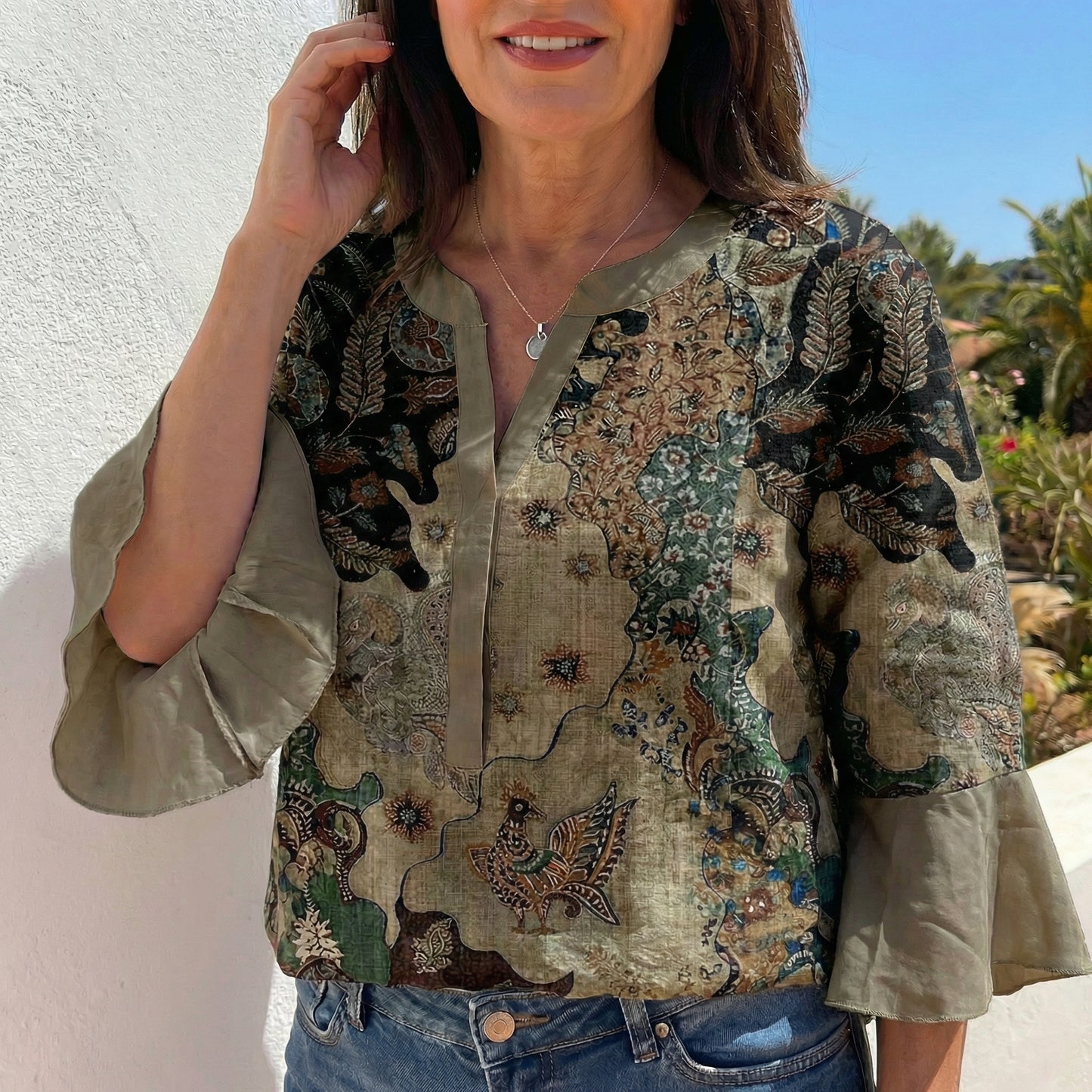 Flora Vintage Floral Blouse