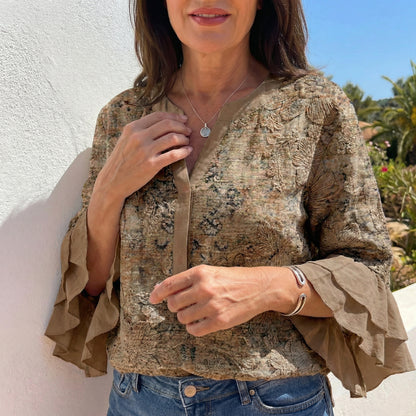 Flora Vintage Floral Blouse