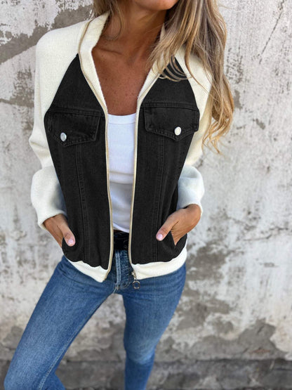 Luna Modern Jacket with Denim Fabric