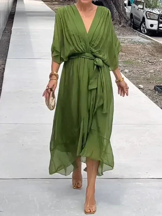 Evelyn V-Neck Dress