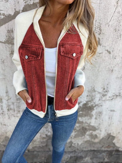 Luna Modern Jacket with Denim Fabric