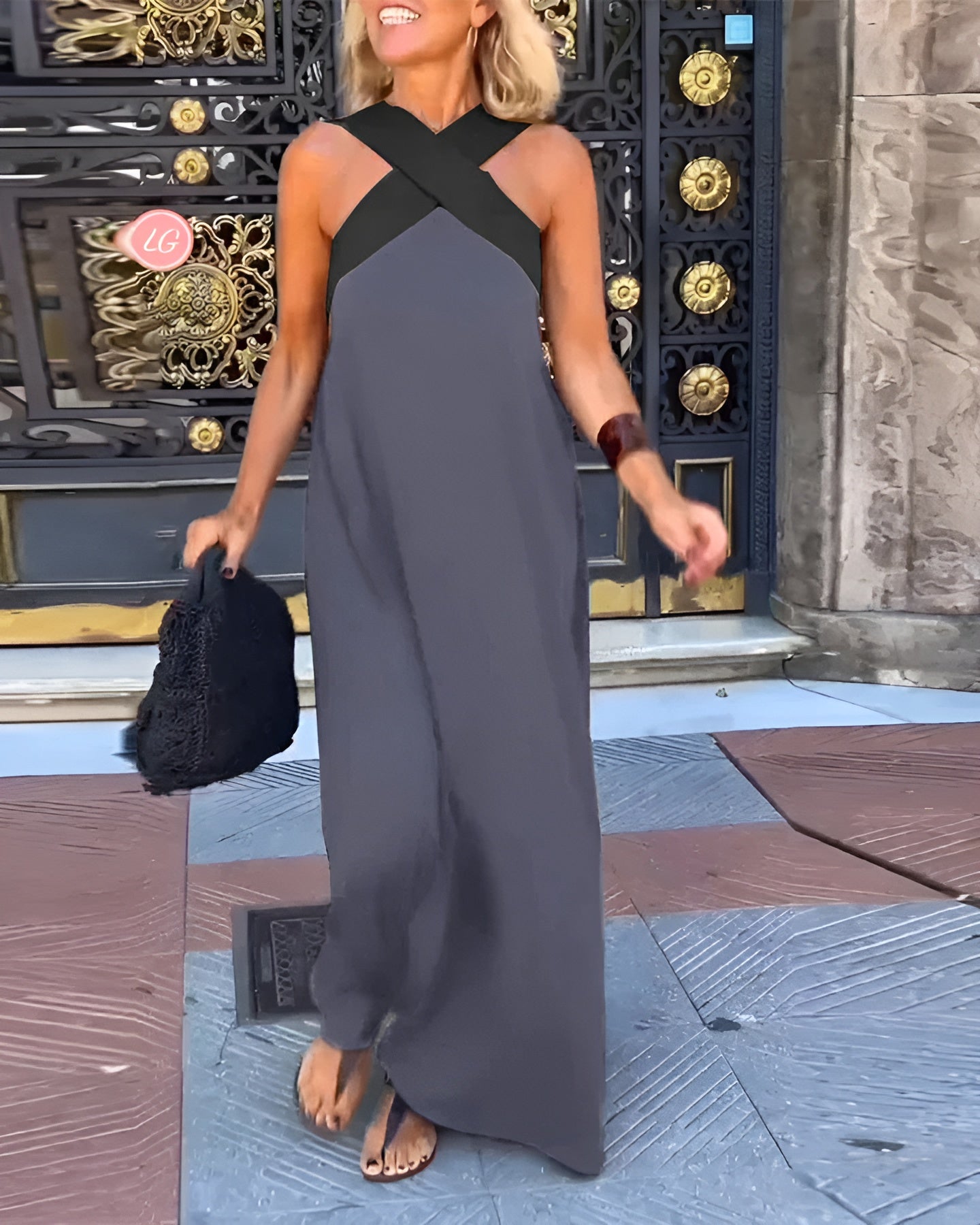Grace Dress with Crossed Cut