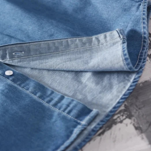 Men's Premium Denim Button Up