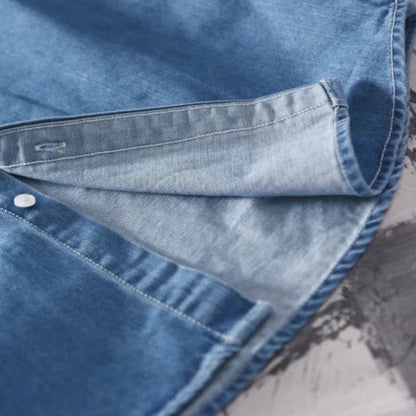 Men's Premium Denim Button Up
