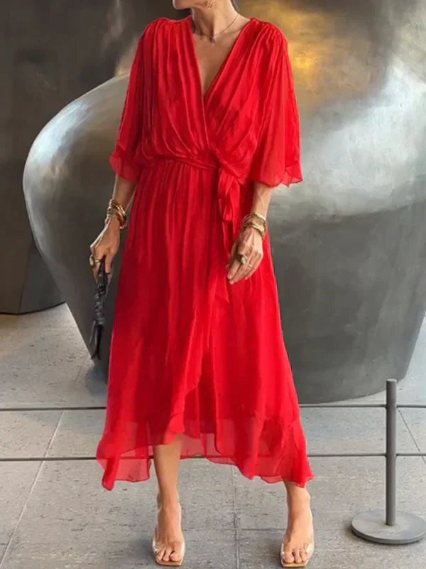 Evelyn V-Neck Dress