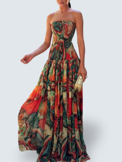 Sienna Strapless Ombre Maxi Dress